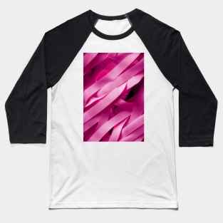 In October We Wear Pink - Pink Awerness Ribbons, best pattern for Pinktober! #5 Baseball T-Shirt